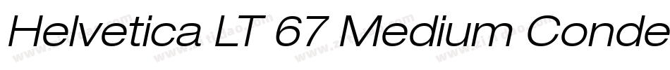 Helvetica LT 67 Medium Condensed Oblique字体转换